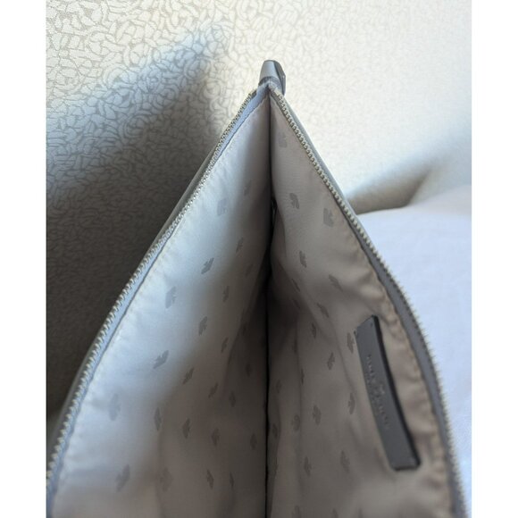 Kate Spade Ella Wristlet Pouch Large Nylon Clutch Bag Brushed Steel K9598 - Picture 9 of 12